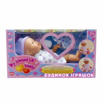 Пупс функциональный 25см с бутыл голубой(10852) Пупс функциональный 25см с бутыл голубой(10852)