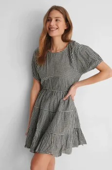 Женское платье в клетку Разноцветный 34 NA-KD 1018-007299
