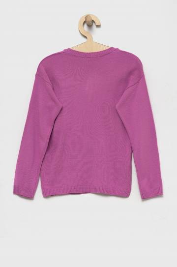 Детский свитер United Colors of Benetton цвет фиолетовый лёгкий Детский свитер United Colors of Benetton цвет фиолетовый лёгкий