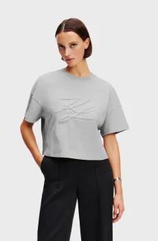 Женская серая футболка AUTOGRAPH Серый XS Karl Lagerfeld A1W17071