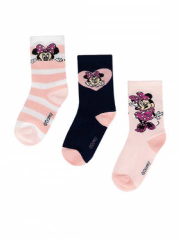 Mickey&Friends Набір 3 пар високих дитячих шкарпеток ACCCS-AW24-341DCLS (3-PACK) Рожевий Mickey&Friends Набір 3 пар високих дитячих шкарпеток ACCCS-AW24-341DCLS (3-PACK) Рожевий