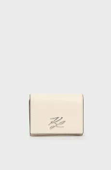 Женский белый кожаный кошелек AUTOGRAPH Белый ONESIZE Karl Lagerfeld A2W32032