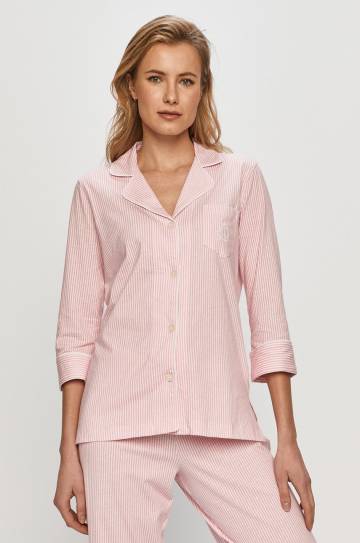 Хлопковая пижама Lauren Ralph Lauren цвет розовый хлопковая I819702 Хлопковая пижама Lauren Ralph Lauren цвет розовый хлопковая I819702