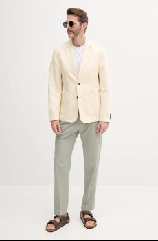 Пиджак с примесью льна United Colors of Benetton