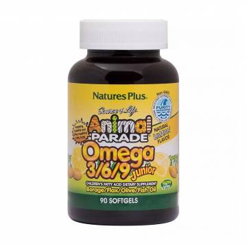 Омега 3-6-9 для детей NaturesPlus Animal Parade Omega 3/6/9 Junior со вкусом лимона, 90 капсул Омега 3-6-9 для детей NaturesPlus Animal Parade Omega 3/6/9 Junior со вкусом лимона, 90 капсул