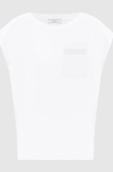 Белый топ с цепочкой мониль