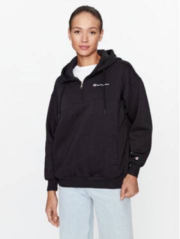 Champion Світшот Hooded Half Zip Sweatshirt 116581 Чорний Oversize Champion Світшот Hooded Half Zip Sweatshirt 116581 Чорний Oversize