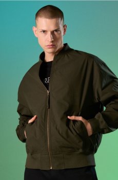 Двостороння куртка-бомбер - хакі