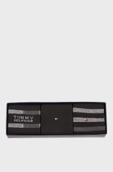 Мужские черные носки (3 пары) GIFTBOX Черный 43-46 Tommy Hilfiger 701235376