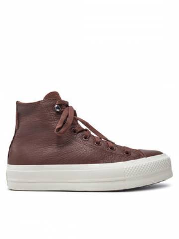 Converse Кеди Chuck Taylor All Star Lift Platform Water Repellent Leather A10362C Коричневий Converse Кеди Chuck Taylor All Star Lift Platform Water Repellent Leather A10362C Коричневий