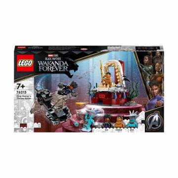 Конструктор LEGO Marvel Super Heroes Black Panther Wokanda Forever Тронный зал короля Неймора, 355 деталей, от 7 лет (76213) Конструктор LEGO Marvel Super Heroes Black Panther Wokanda Forever Тронный зал короля Неймора, 355 деталей, от 7 лет (76213)