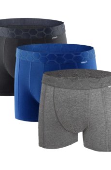 Трусы-боксеры мужские Uniconf UBB116R1Set, Black/Dark Blue/Grey, размер M, 3 шт