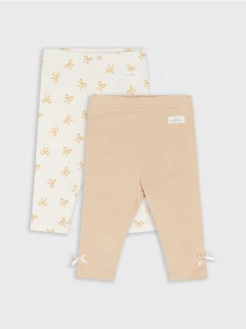 Легінси, 2 пари - кремовий