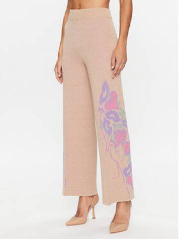 TWINSET Трикотажні штани 232TP3681 Бежевий Wide Leg TWINSET Трикотажні штани 232TP3681 Бежевий Wide Leg