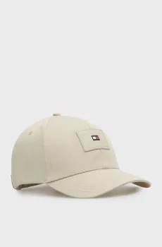 Мужская бежевая кепка FLAG GABERDINE 6 PANEL Бежевый ONESIZE Tommy Hilfiger AM0AM14512