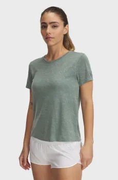 Женская мятная футболка UA Launch Camo Shortsleeve Ментоловый S Under Armour 1386337-348