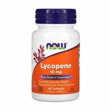 Ликопин NOW foods Lycopene, 10 мг, 60 гелевых капсул Ликопин NOW foods Lycopene, 10 мг, 60 гелевых капсул