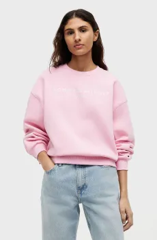 Женский розовый свитшот CORP LOGO Розовый L Tommy Hilfiger WW0WW47831
