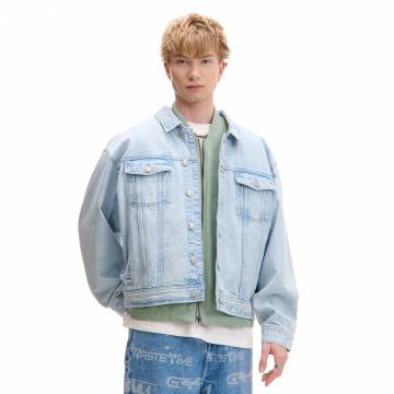 Cropp - Джинсова куртка з вареним ефектом - синій Cropp - Джинсова куртка з вареним ефектом - синій