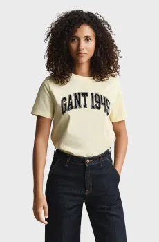 Женская желтая футболка GRAPHIC Желтый M Gant 4201383