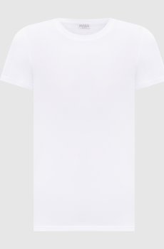 Белая футболка с цепочкой мониль