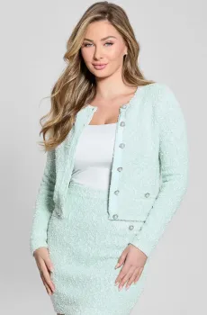 Женский мятный кардиган Ментоловый XS Guess W5RR20.Z3L21;FN7P