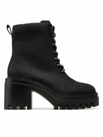 Calvin Klein Jeans Ботильйони Chunky Heeled Zip Boot Lth YW0YW01548 Чорний Calvin Klein Jeans Ботильйони Chunky Heeled Zip Boot Lth YW0YW01548 Чорний