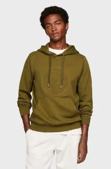 Мужское зеленое худи LUX STAMP EMBOSSED Зеленый S Tommy Hilfiger MW0MW32691