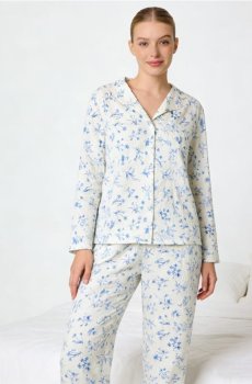 Піжамний комплект із двох предметів із квітковим візерунком - білий
