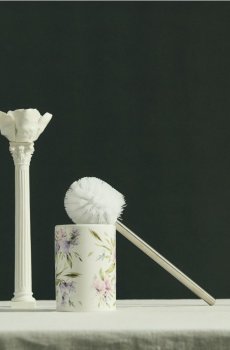 Щітка для туалету з квітковим мотивом - різнобарвний