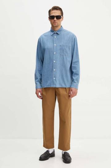 Джинсовая рубашка A.P.C. chemise math мужская relaxed классический воротник COGXX-H12584 Джинсовая рубашка A.P.C. chemise math мужская relaxed классический воротник COGXX-H12584
