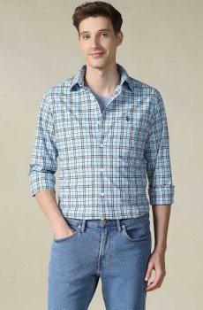 U.S. Polo Assn. Men Tailored Fit Checked Casual Shirt