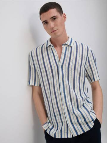 Reserved - Рубашка regular fit в полоску - світло-блакитний - 568EF-50X Reserved - Рубашка regular fit в полоску - світло-блакитний - 568EF-50X