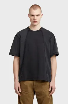 Мужская черная футболка Wash Черный S G-Star RAW D27718,E199