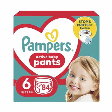 Подгузники-трусики Pampers Active Baby Pants размер 6 (13-19 кг), 84 шт Подгузники-трусики Pampers Active Baby Pants размер 6 (13-19 кг), 84 шт