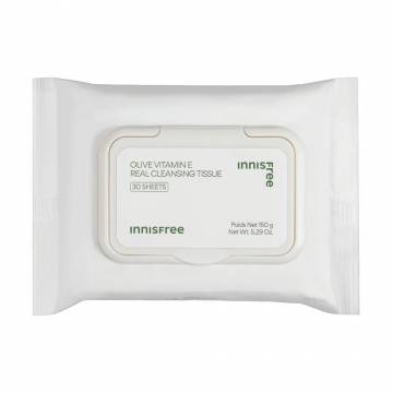 Очищающие салфетки для лица Innisfree Olive Vitamin E Real Cleansing Tissue, 30 шт