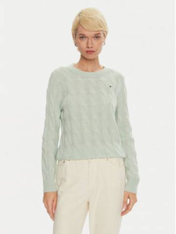 Tommy Hilfiger Светр WW0WW43586 Зелений Regular Fit Tommy Hilfiger Светр WW0WW43586 Зелений Regular Fit