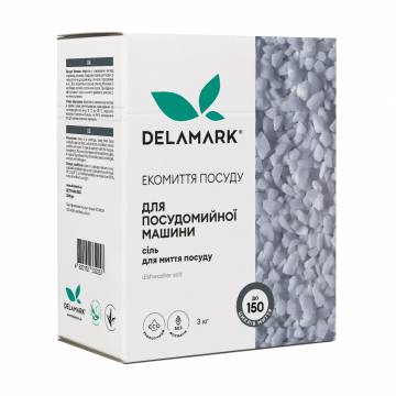 Соль для посудомоечной машины Delamark до 150 мытья, 3 кг Соль для посудомоечной машины Delamark до 150 мытья, 3 кг