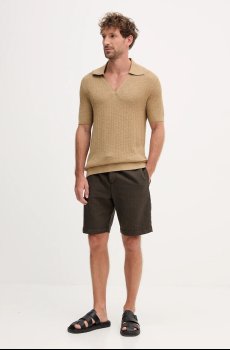 Поло с примесью льна Frescobol Carioca