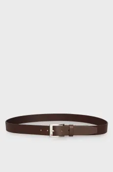 Мужской коричневый кожаный ремень NEW ALY BELT Коричневый 110 Tommy Hilfiger AM0AM08363