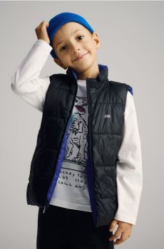 Reserved - Двосторонній жилет - синій - 796HF-55X