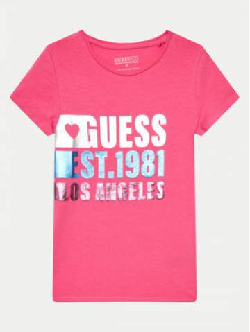 Guess Футболка J4YI00 K6YW4 Рожевий Regular Fit Guess Футболка J4YI00 K6YW4 Рожевий Regular Fit