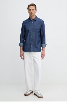 Хлопковая джинсовая рубашка Lacoste