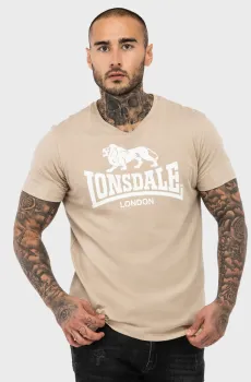 Мужская бежевая футболка Бежевый L Lonsdale 114081