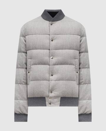 Двухсторонний пуховой бомбер Двухсторонний пуховой бомбер