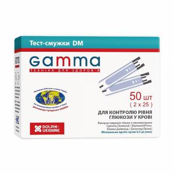 Тест-полоски для глюкометра Gamma DM, 50 шт Тест-полоски для глюкометра Gamma DM, 50 шт