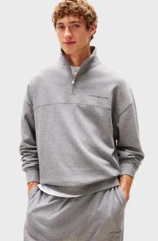 Мужская серая кофта HALF ZIP Серый XL Tommy Hilfiger UM0UM03626
