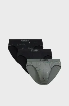 Мужские брифы (3 шт) Разноцветный L Atlantic 3MP-206