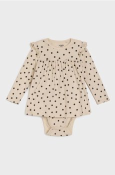 Боді з сукенкою - кремовий