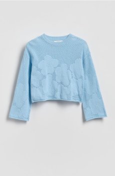 Reserved - Бавовняний джемпер - блідо-блакитний - 813IE-05X